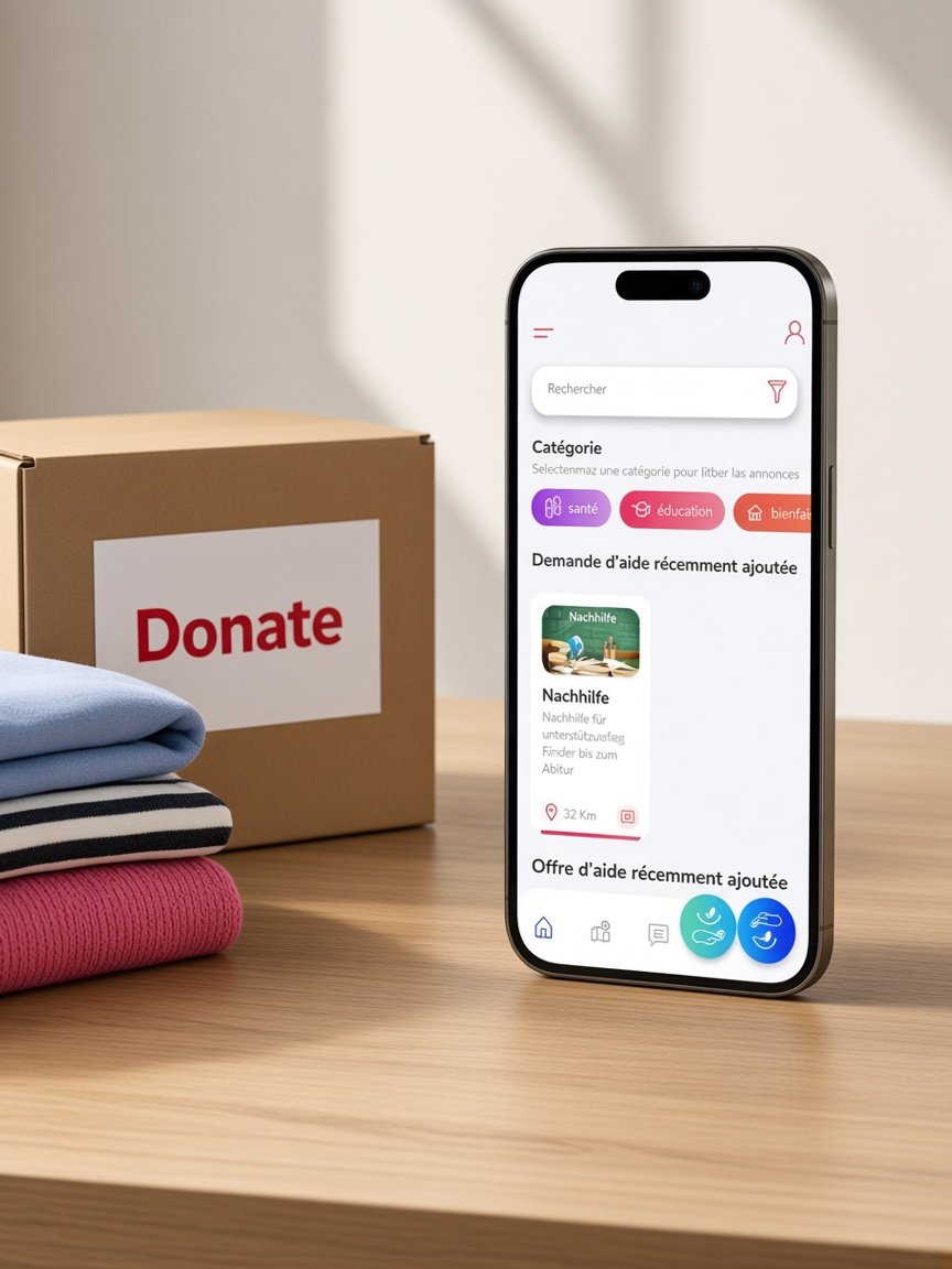 HipSmile app: offer help and ask for help