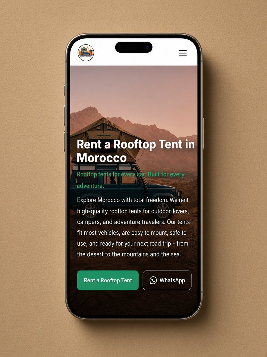 Morocco Rooftent homepage, roof tent rental in Marrakech